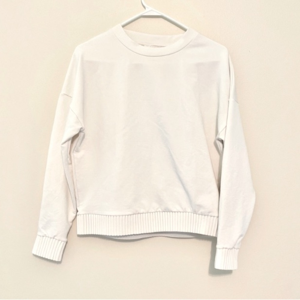 COS - White Cropped Crewneck Sweater - Picture 3 of 9